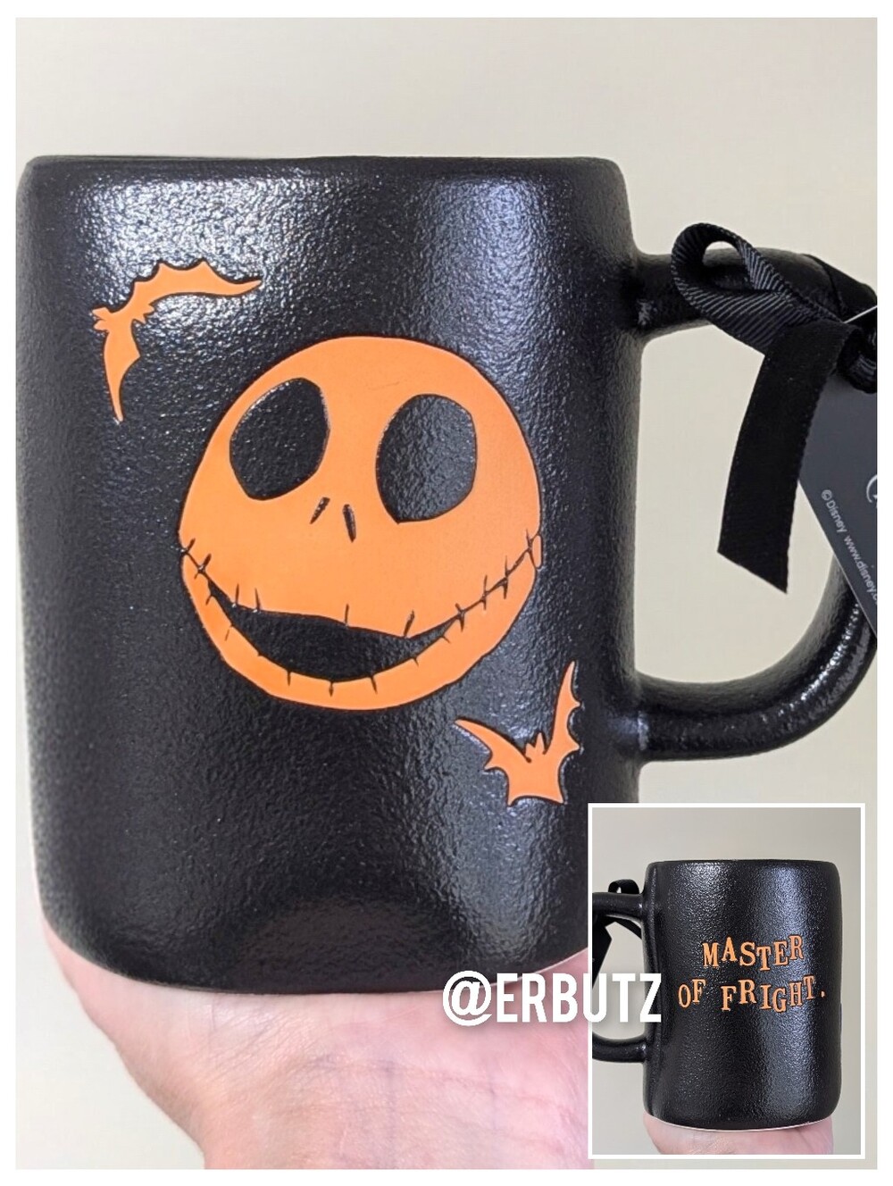 Rae Dunn x Disney Tim Burton's Nightmare Before Christmas MASTER OF FRIGHT Mug